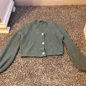 Button up cropped sweater